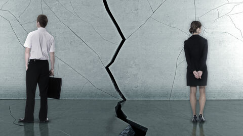 Ehepaar in Trennung.