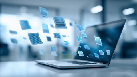 Dokumente werden digital in einem Datenstrom übermittelt. 